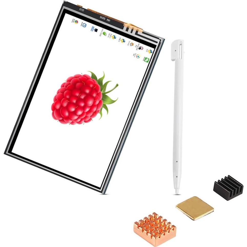 Pantalla Táctil 3.5" LCD Raspberry Pi 3 B+ + Caja + Disipadores
