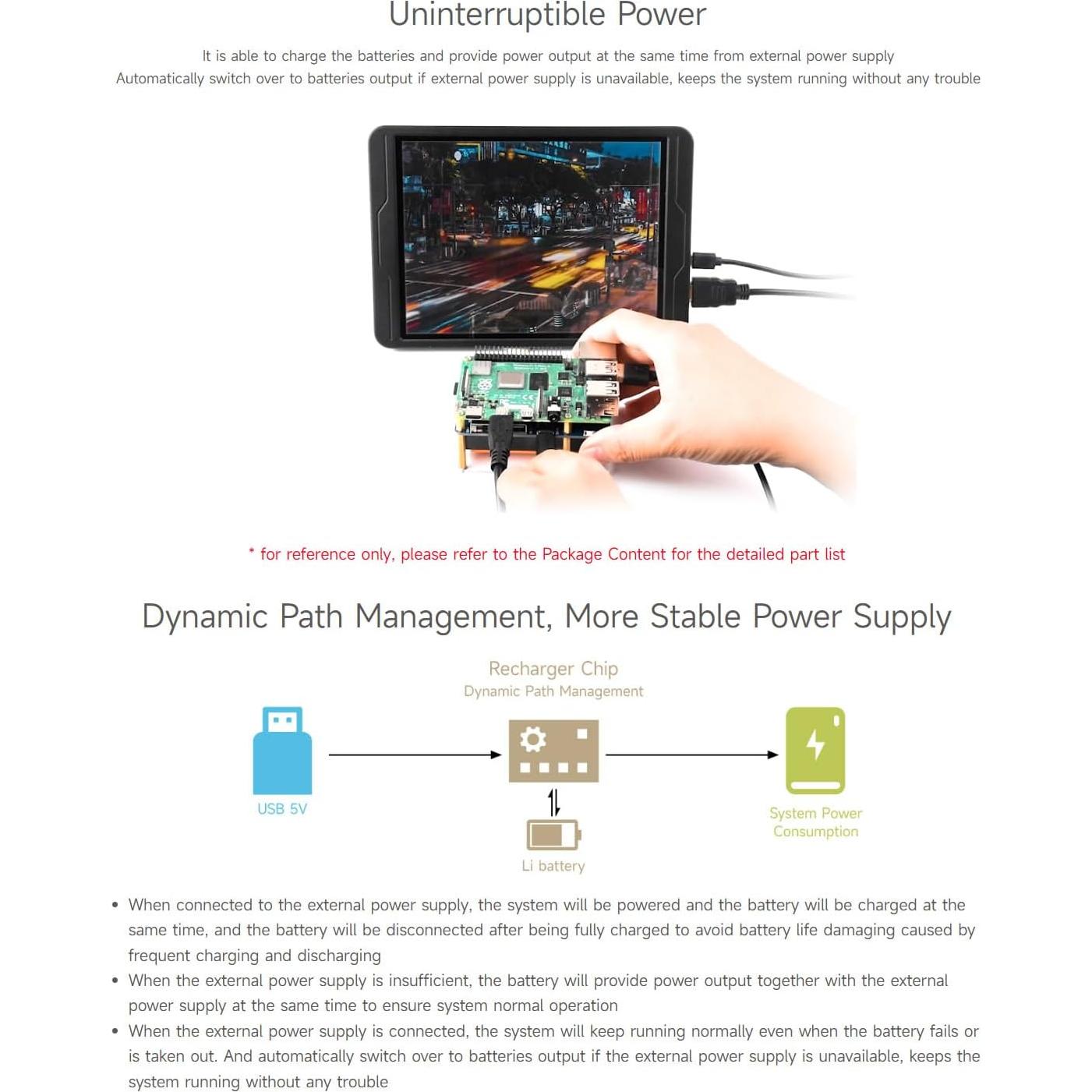 Waveshare UPS HAT (D) para Raspberry Pi, 5V, Carga Batería