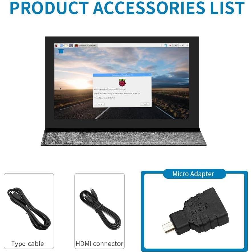 Monitor portátil 7" JLTTEK HDMI USB-C IPS 1024x600