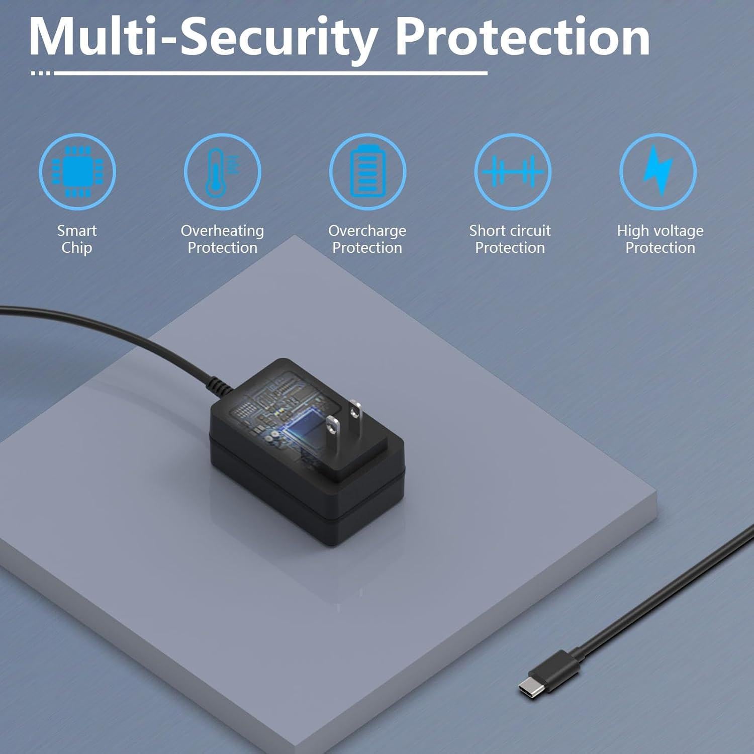 Fuente de Alimentación USB C 27W para Raspberry Pi 5 4GB/8GB