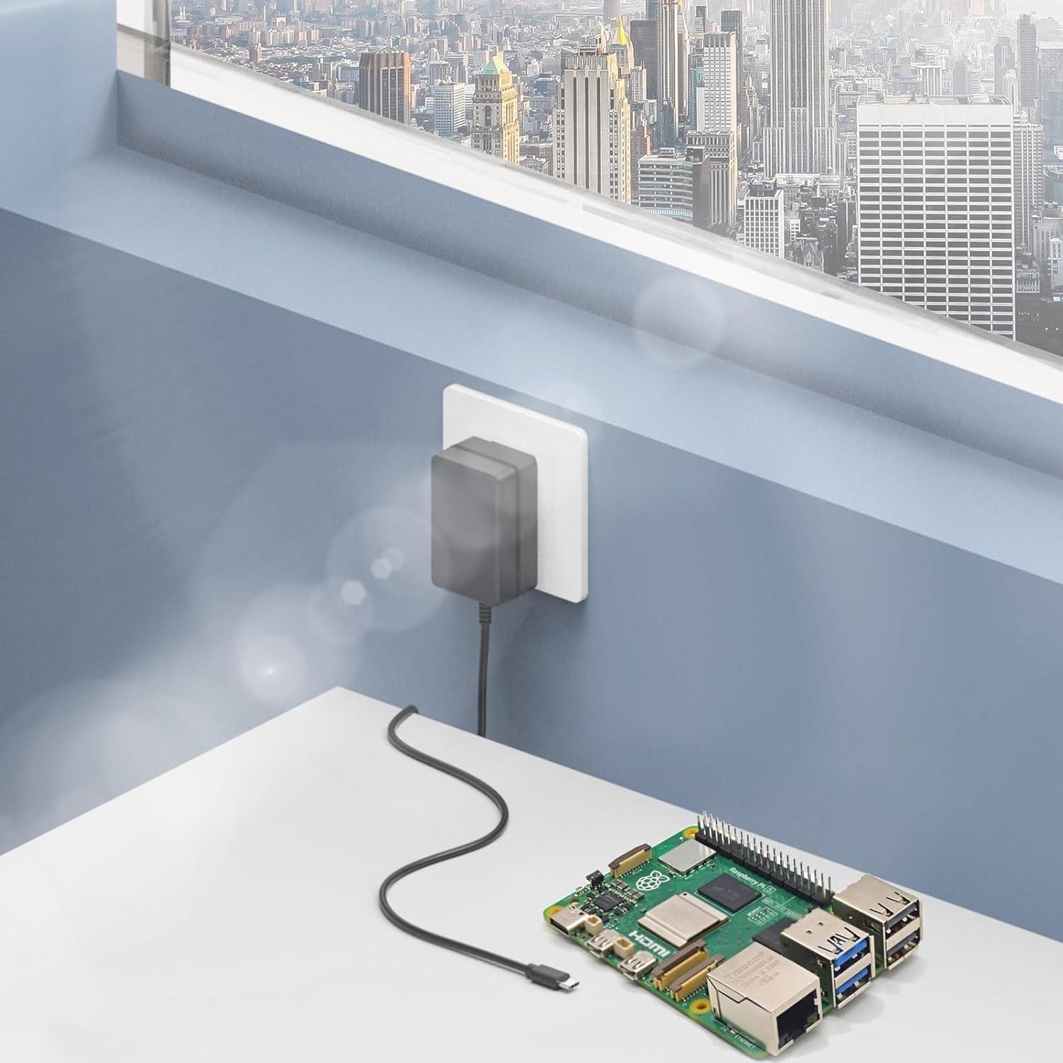 Fuente de Alimentación USB C 27W para Raspberry Pi 5 4GB/8GB