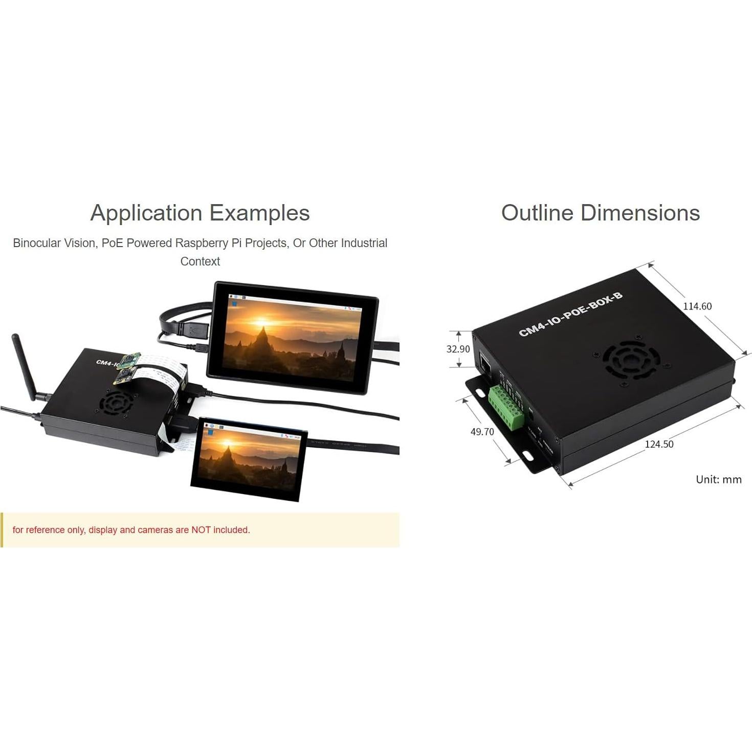 Mini Computadora PoE Waveshare CM4 IO Board B con Ventilador