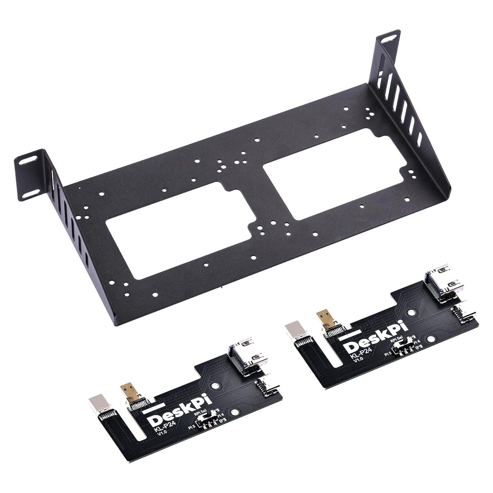 Estante SBC 10" 1U Rack GeeekPi con 2 Adaptadores HDMI