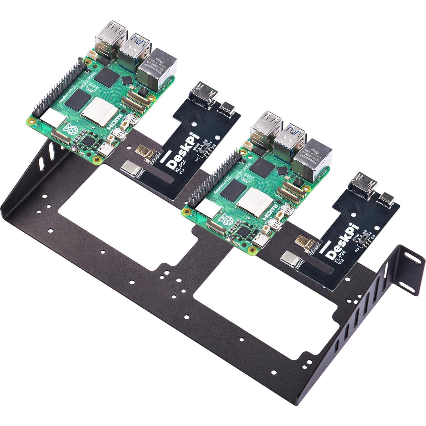 Estante SBC 10" 1U Rack GeeekPi con 2 Adaptadores HDMI