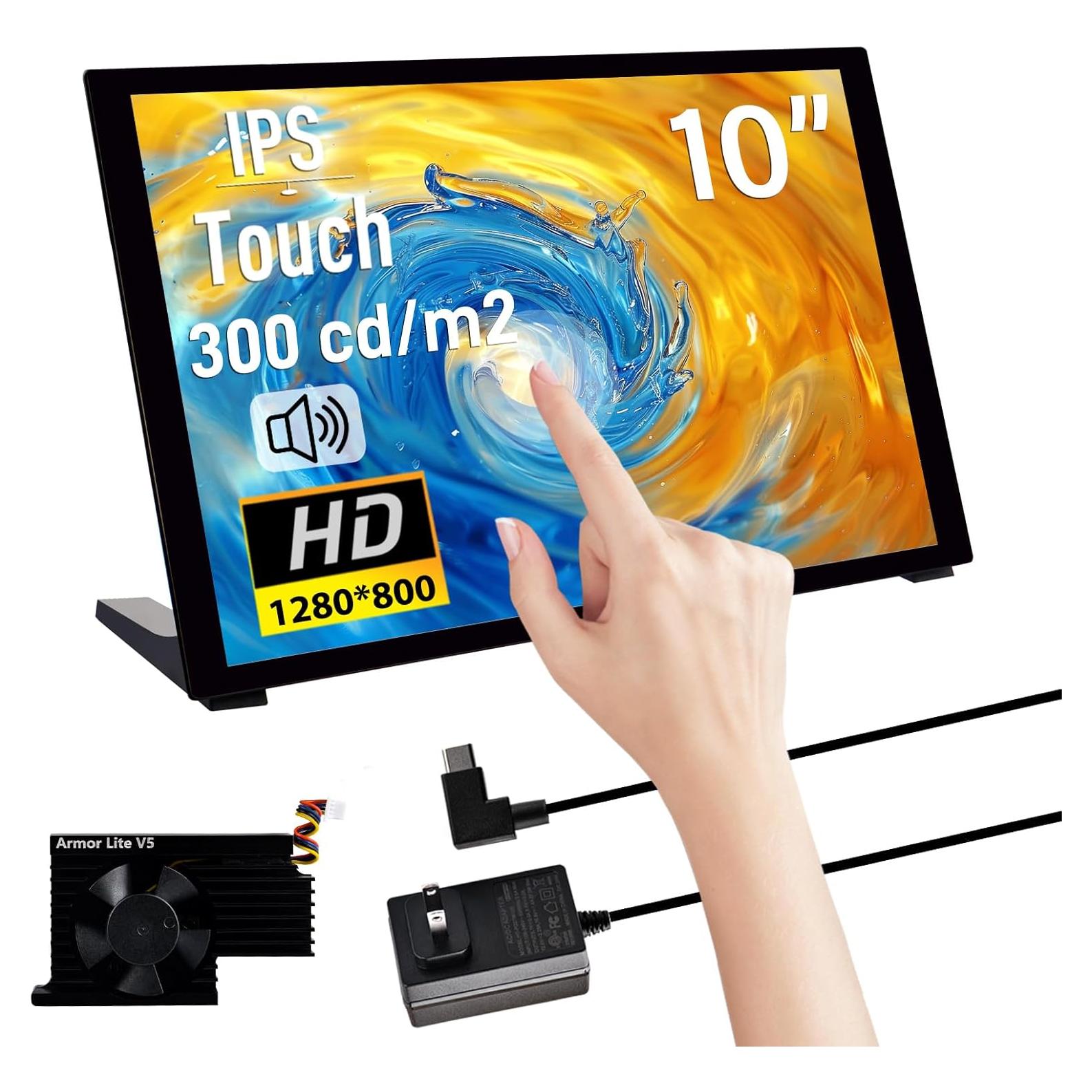 Pantalla Táctil Capacitiva 10.1" GeeekPi 1280x800 HDMI