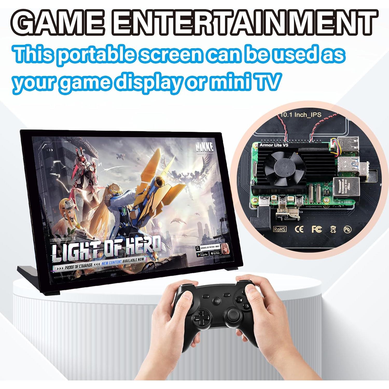 Pantalla Táctil Capacitiva 10.1" GeeekPi 1280x800 HDMI