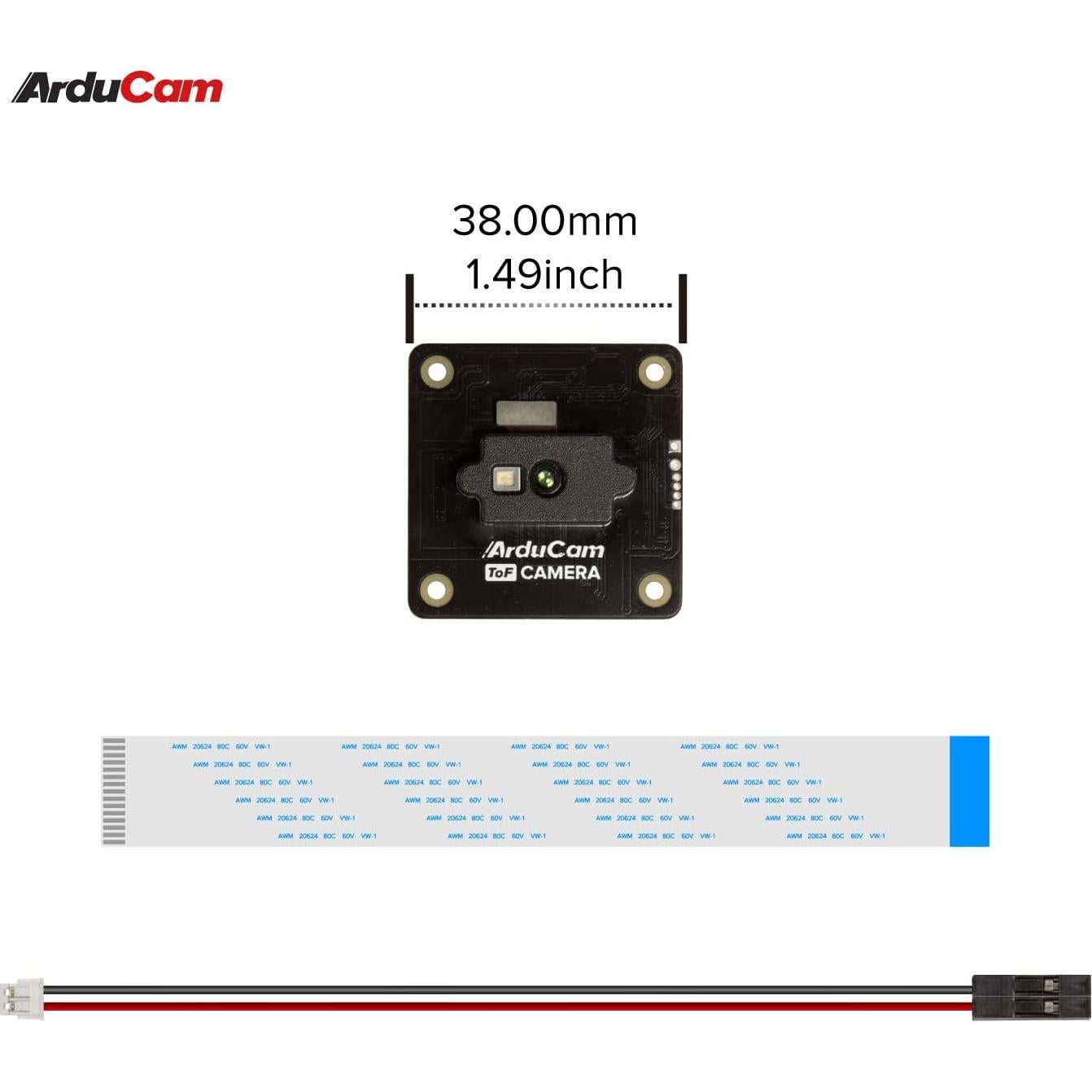 Cámara ToF Arducam 0.43MP con estuche para Raspberry Pi
