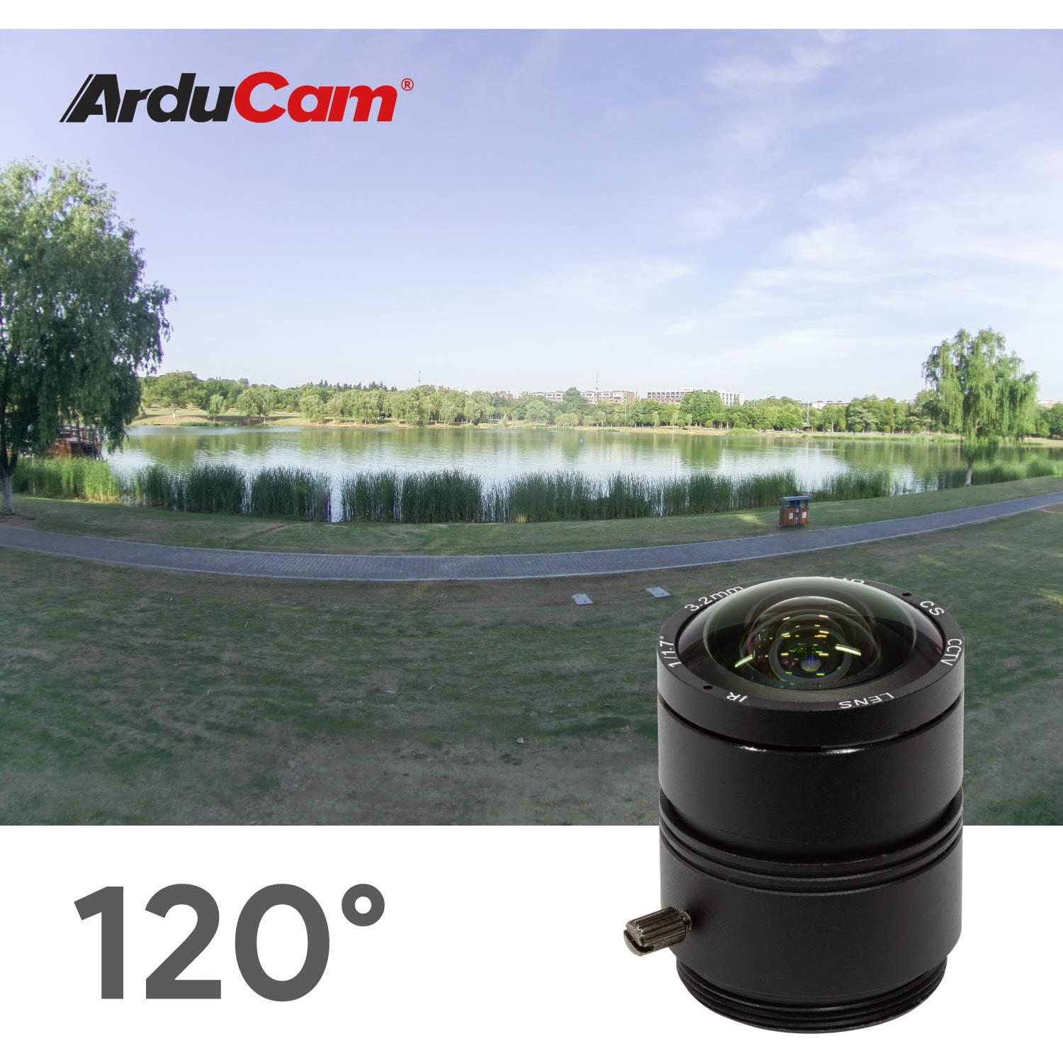 Lente Ultra Gran Angular CS Arducam 3.2mm 120 Grados