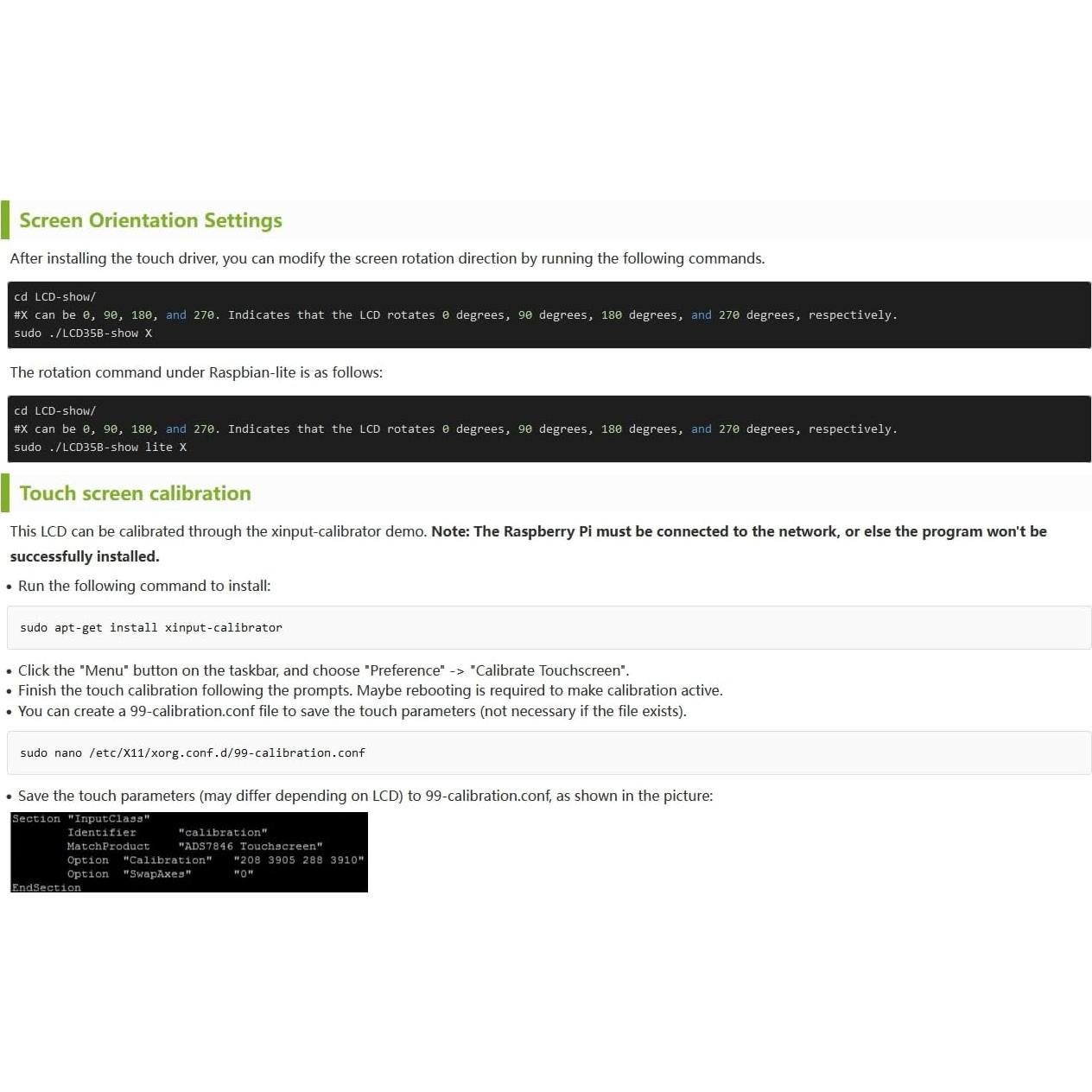 Pantalla Táctil 3.5" UeeKKoo 480x320 IPS para Raspberry Pi