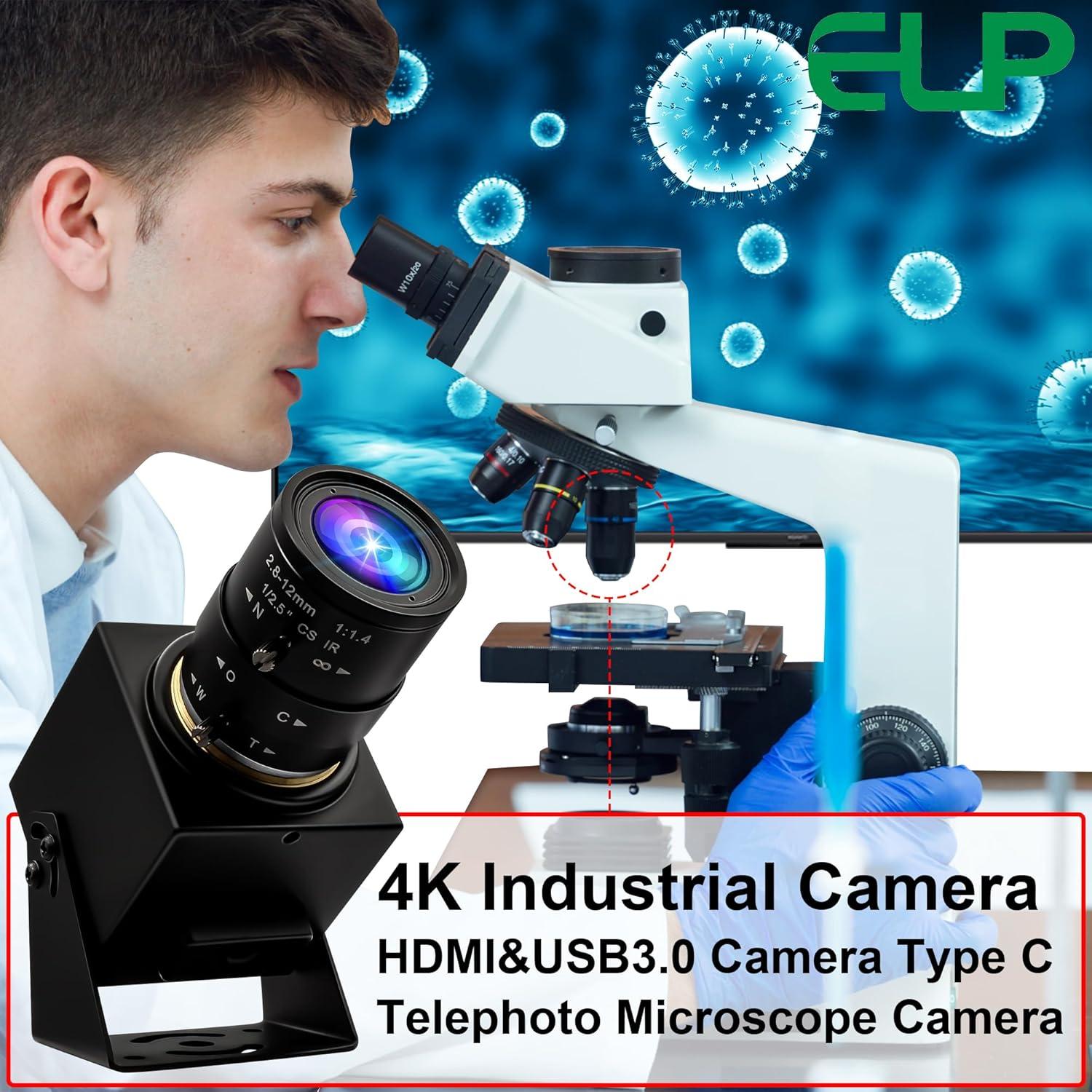 Cámara HDMI USB 4K 60fps IEights 2.8-12mm Zoom Mini