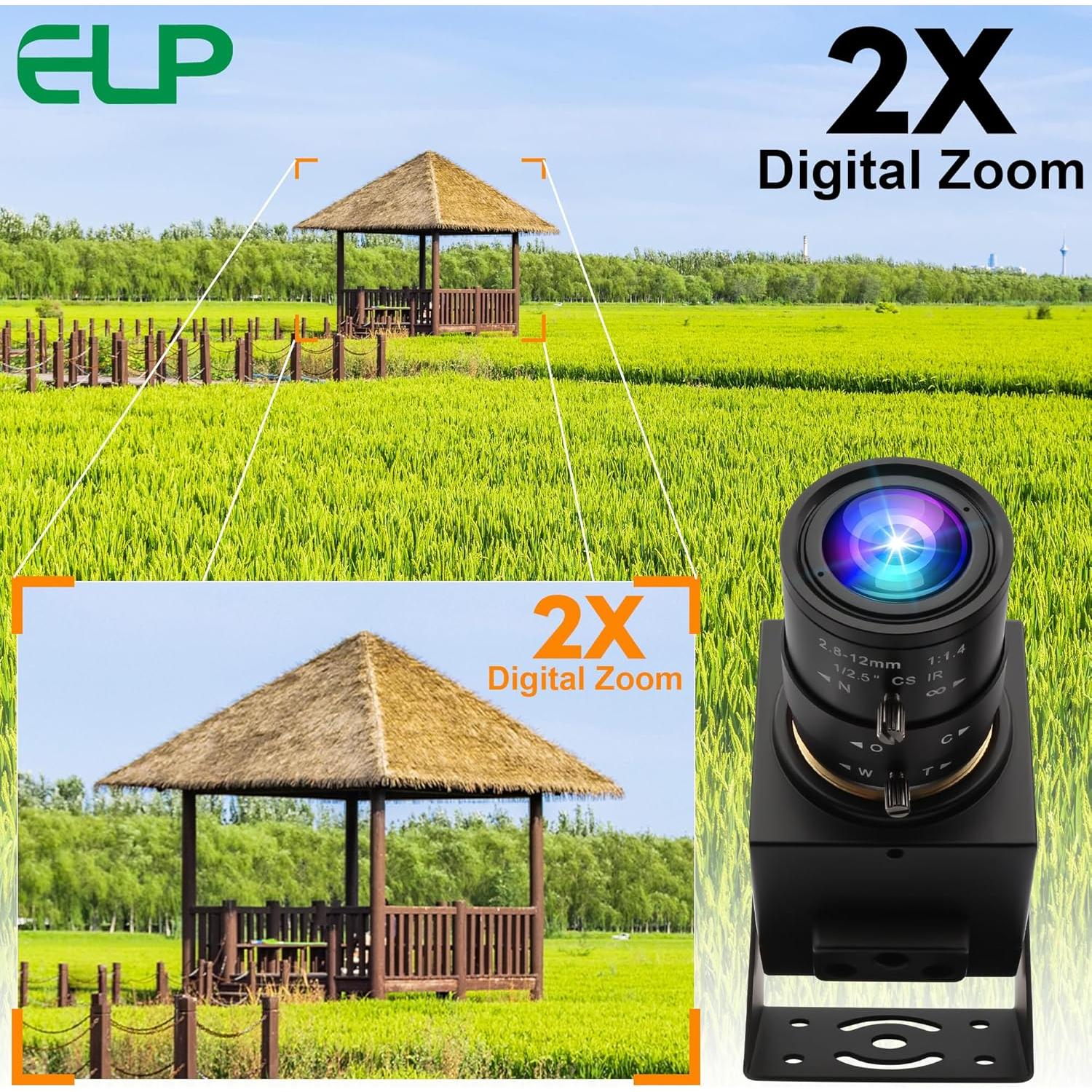 Cámara HDMI USB 4K 60fps IEights 2.8-12mm Zoom Mini