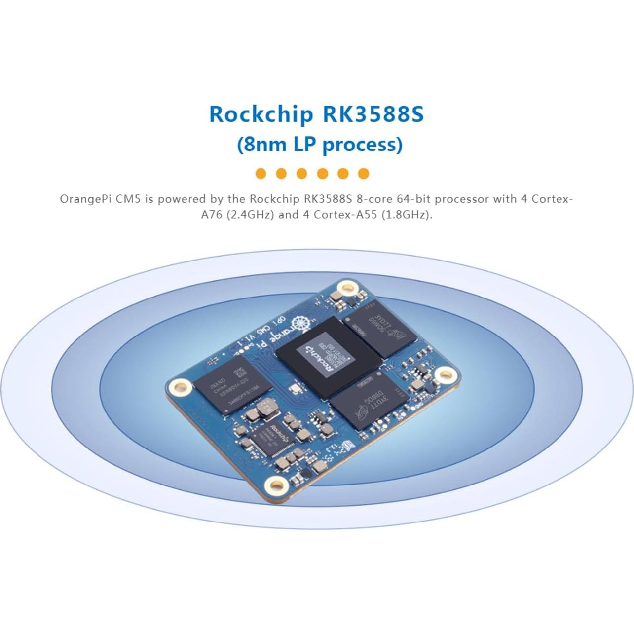 Placa Base Orange Pi CM5 8GB LPDDR4X Rockchip RK3588S