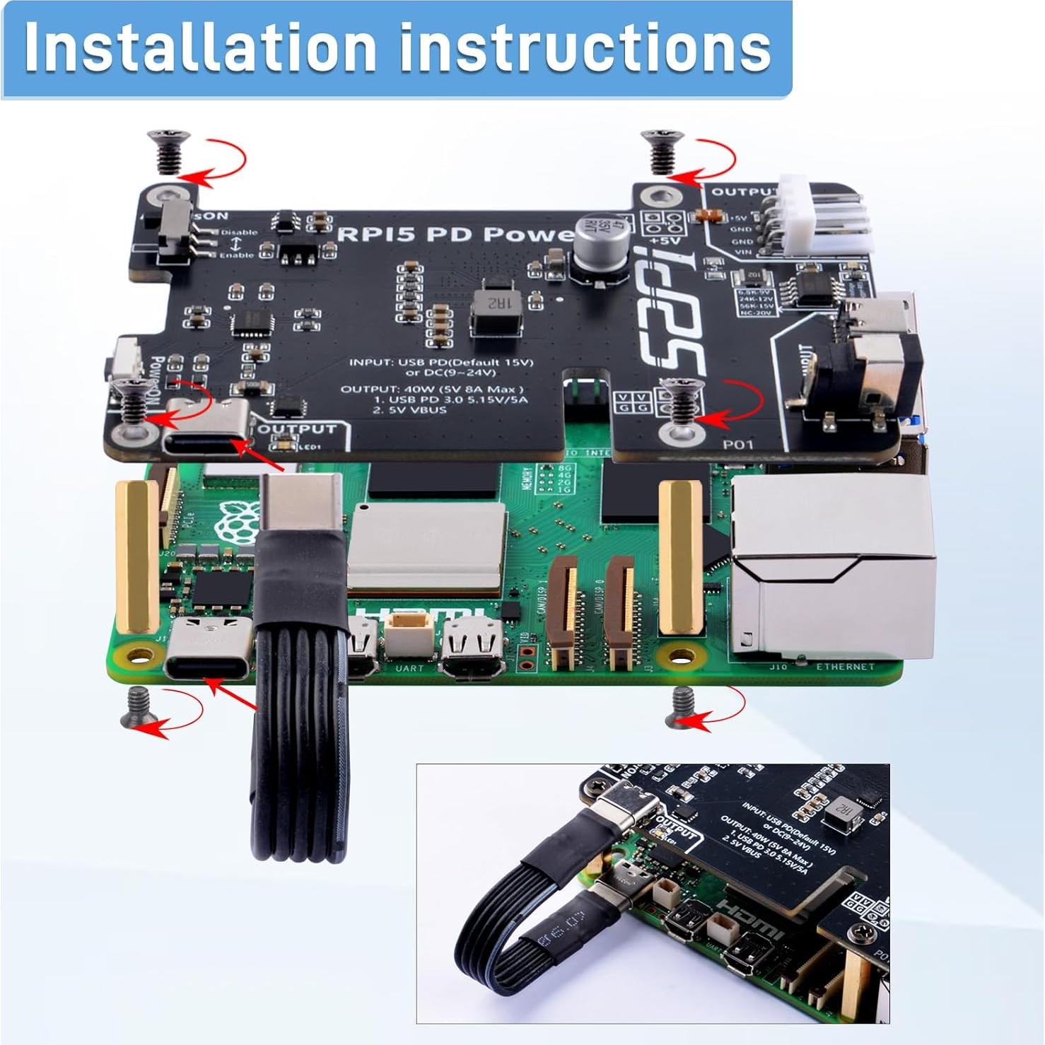 Placa de Expansión de Alimentación GeeekPi para Raspberry Pi 5