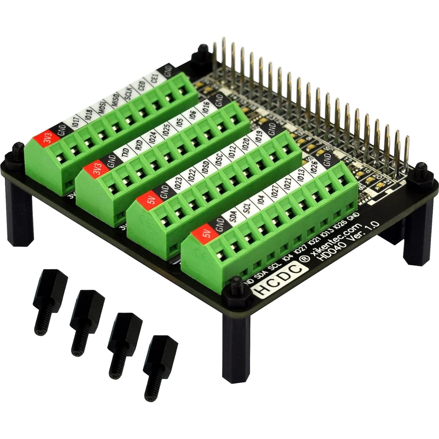 Bloque de terminales LED GPIO 5V/3.3V para Raspberry Pi