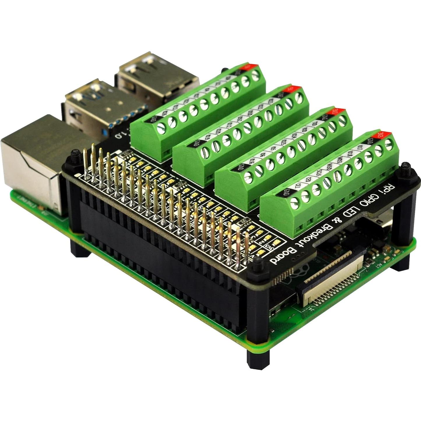 Bloque de terminales LED GPIO 5V/3.3V para Raspberry Pi