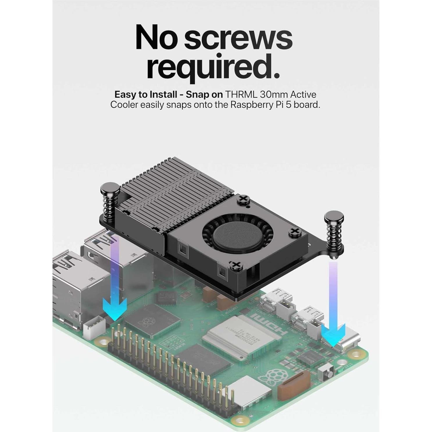 Enfriador Activo Argon para Raspberry Pi 5 - Disipador y Ventilador