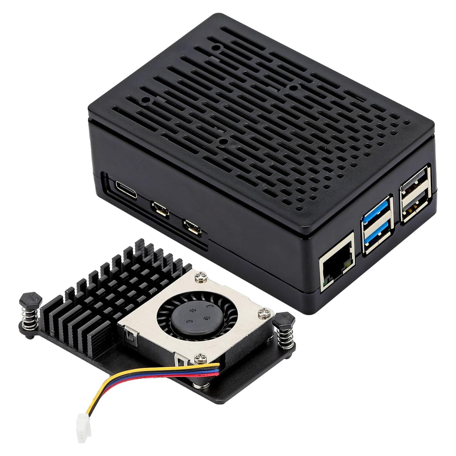 Funda TADA para Raspberry Pi 5 con Enfriador Activo Negro