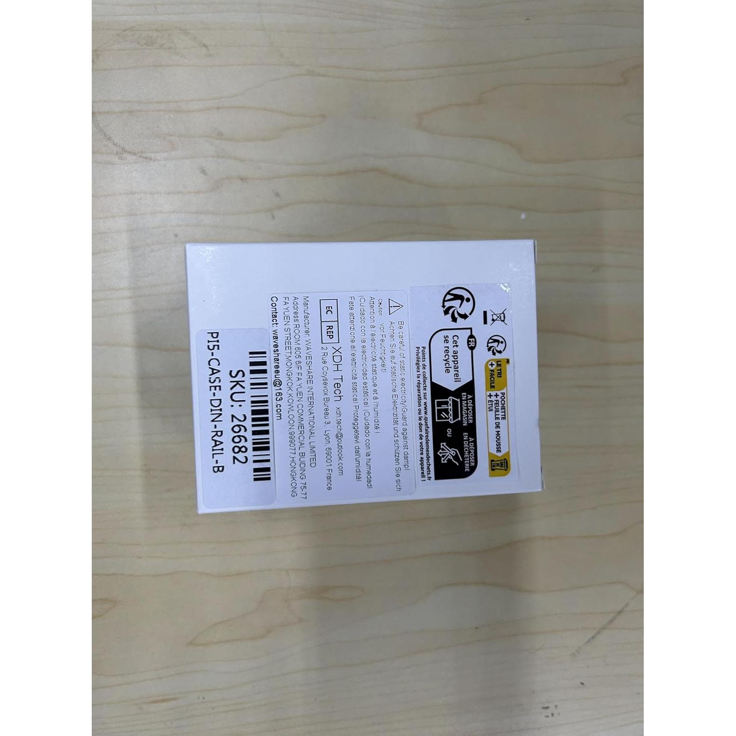 Caja ABS para riel DIN Waveshare para Raspberry Pi 5