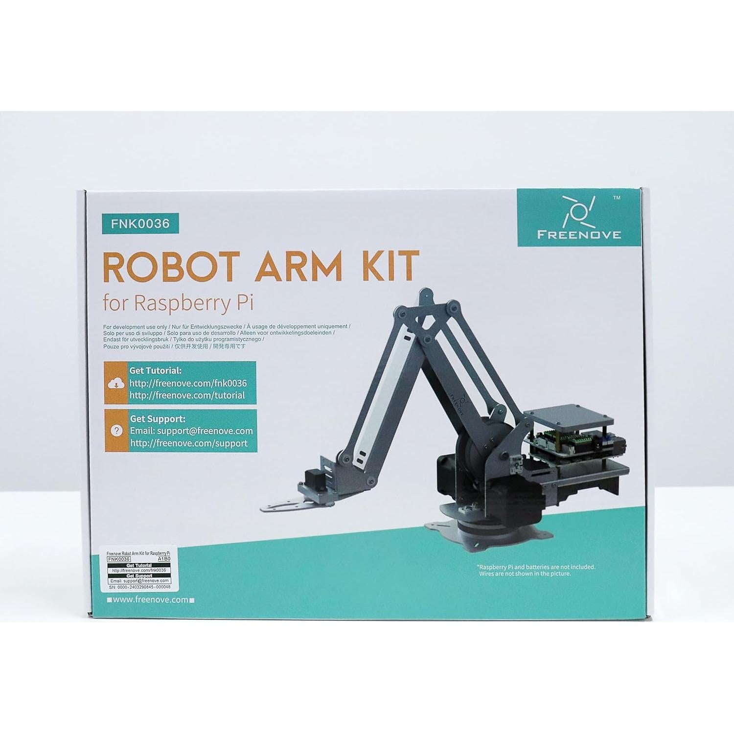 Kit Brazo Robot Freenove para Raspberry Pi 5/4B/3B+ - Metal