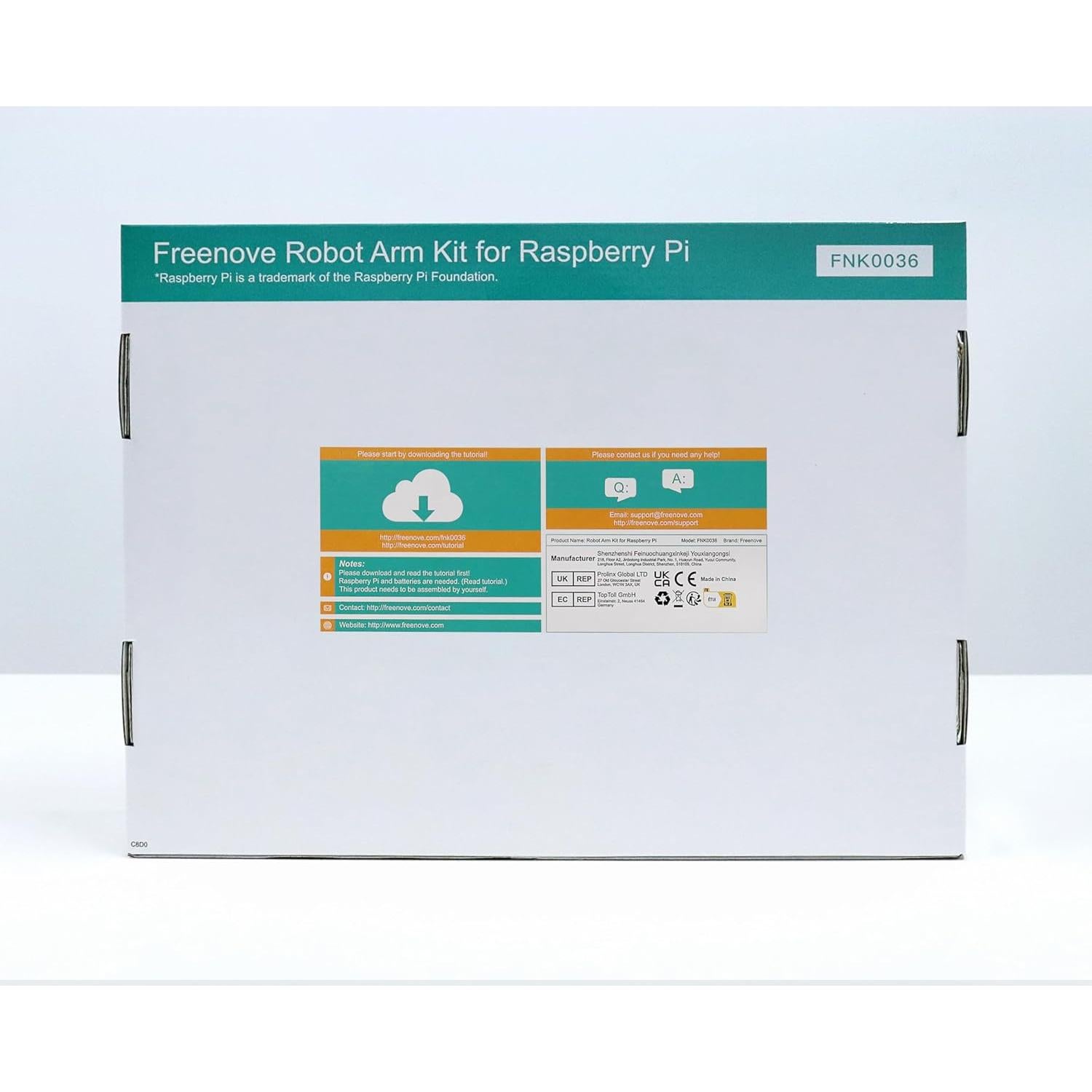 Kit Brazo Robot Freenove para Raspberry Pi 5/4B/3B+ - Metal