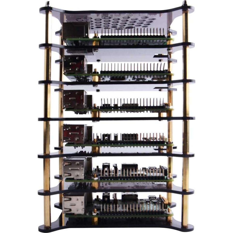 Caja Clúster 6 Capas GeeekPi para Raspberry Pi 4/3/2 Marrón