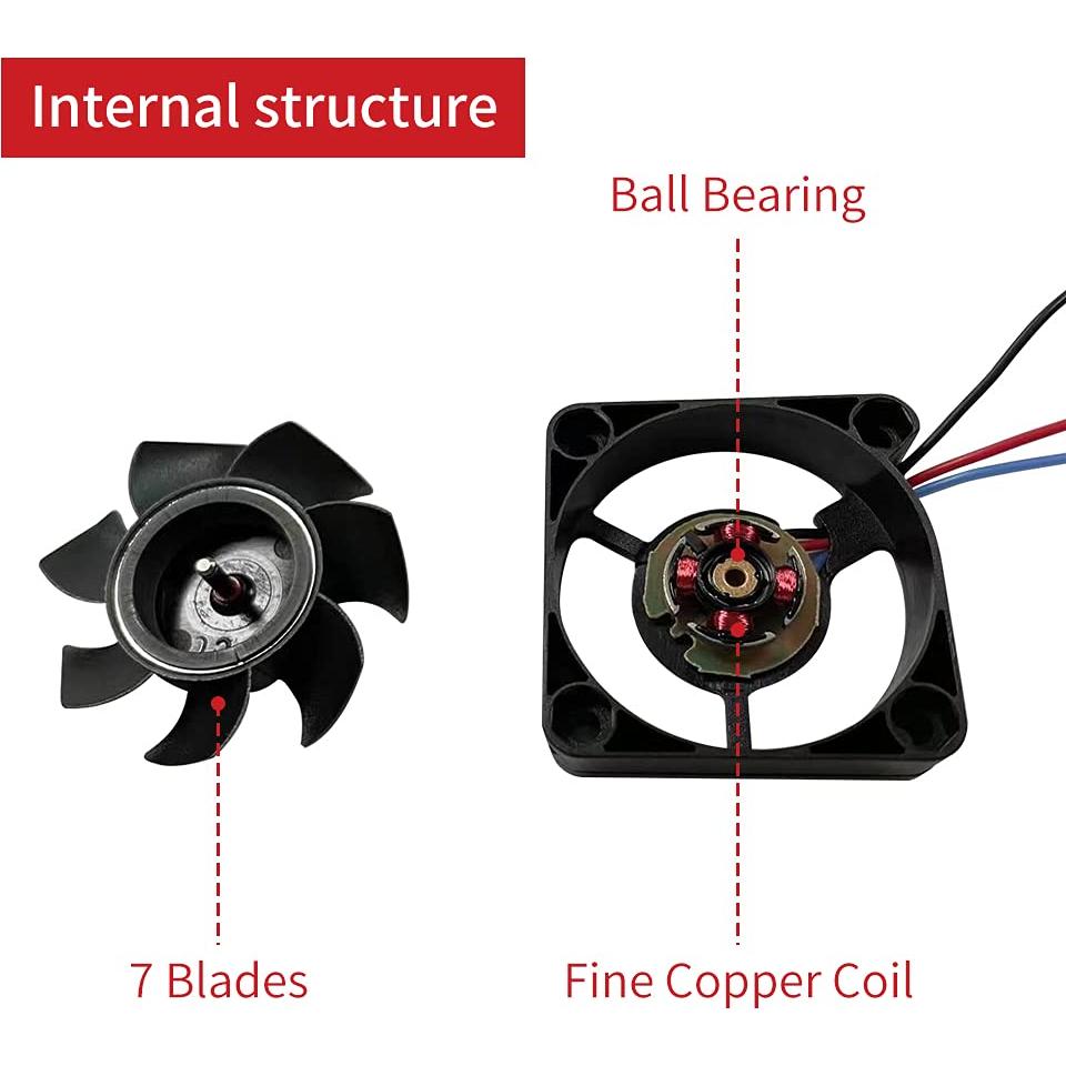 Ventilador PWM GeeekPi 40x40x10mm 2PCS 5V para Raspberry Pi