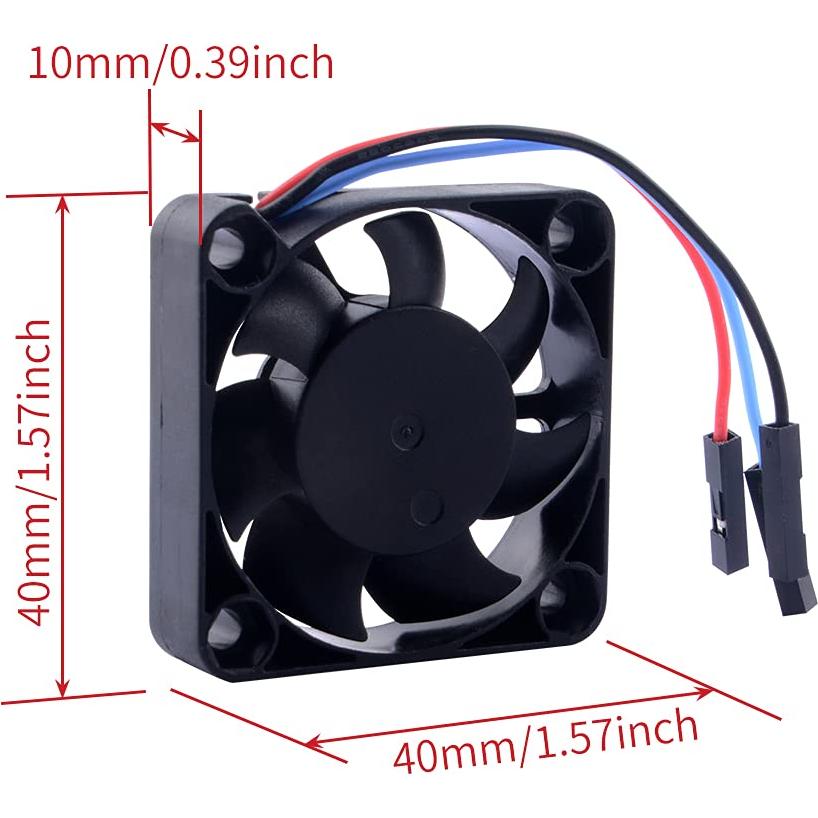Ventilador PWM GeeekPi 40x40x10mm 2PCS 5V para Raspberry Pi