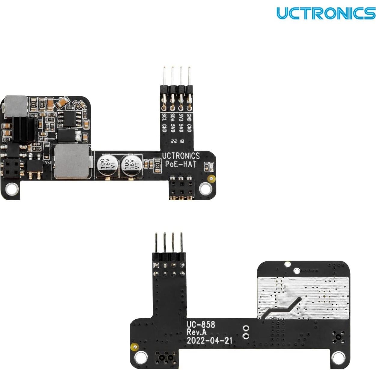 UCTRONICS PoE HAT para Raspberry Pi 4B/3B+ 12.5W