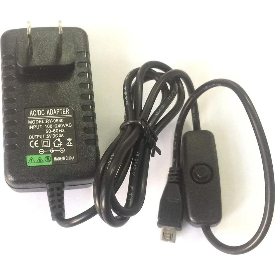 Fuente de Alimentación 5V 3A con Interruptor para Raspberry Pi