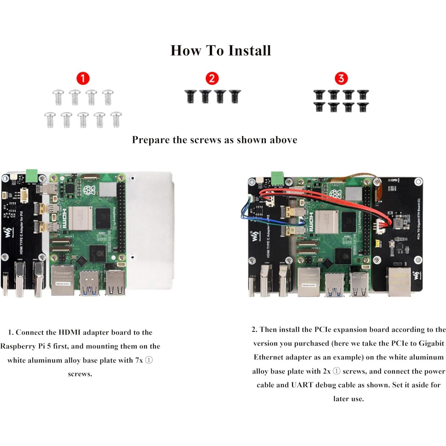Kit Mini-Computadora Multifuncional Wonrabai Pi5 Módulo BOX-B