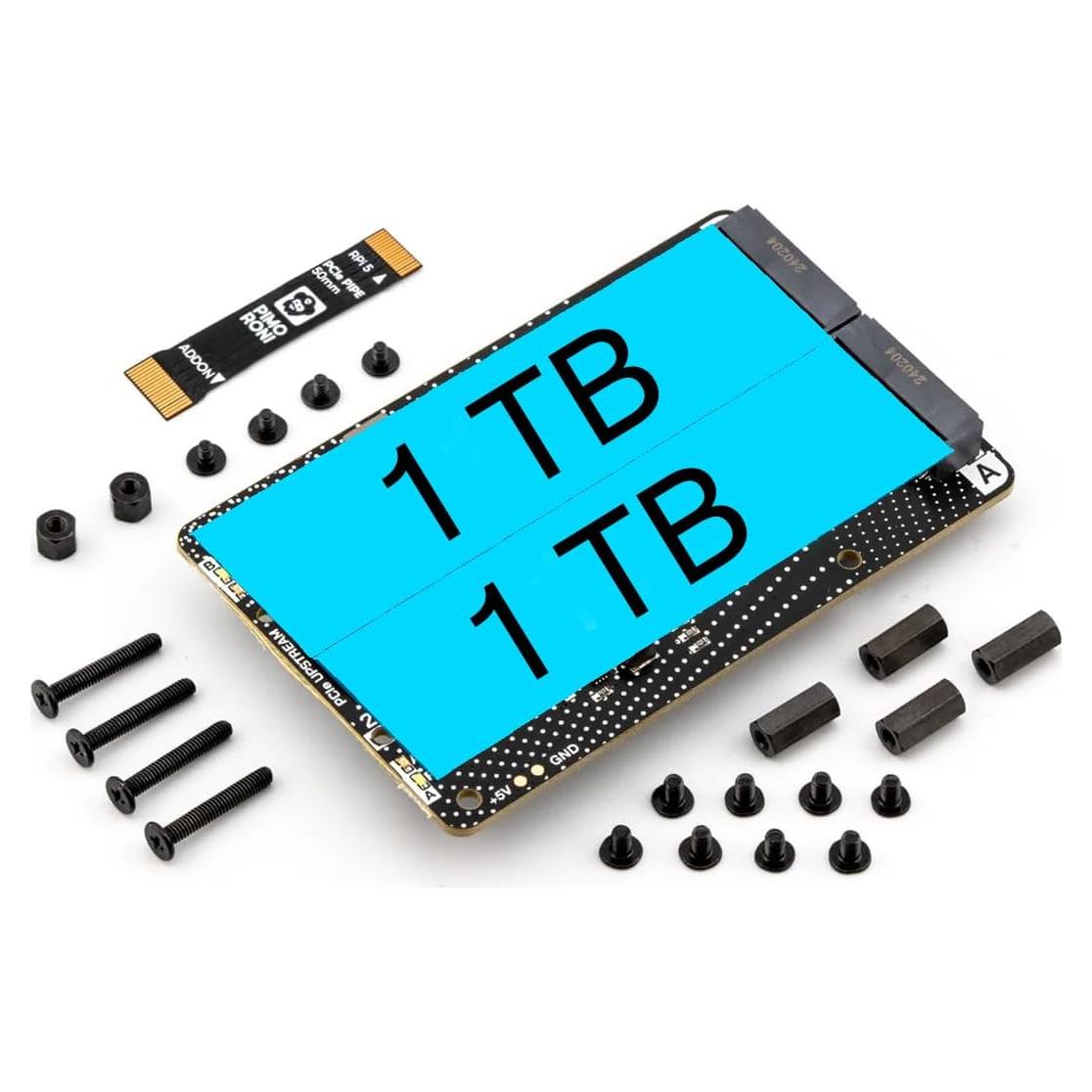 Base NVMe M.2 HAT para Raspberry Pi 5 AAAwave 2 TB