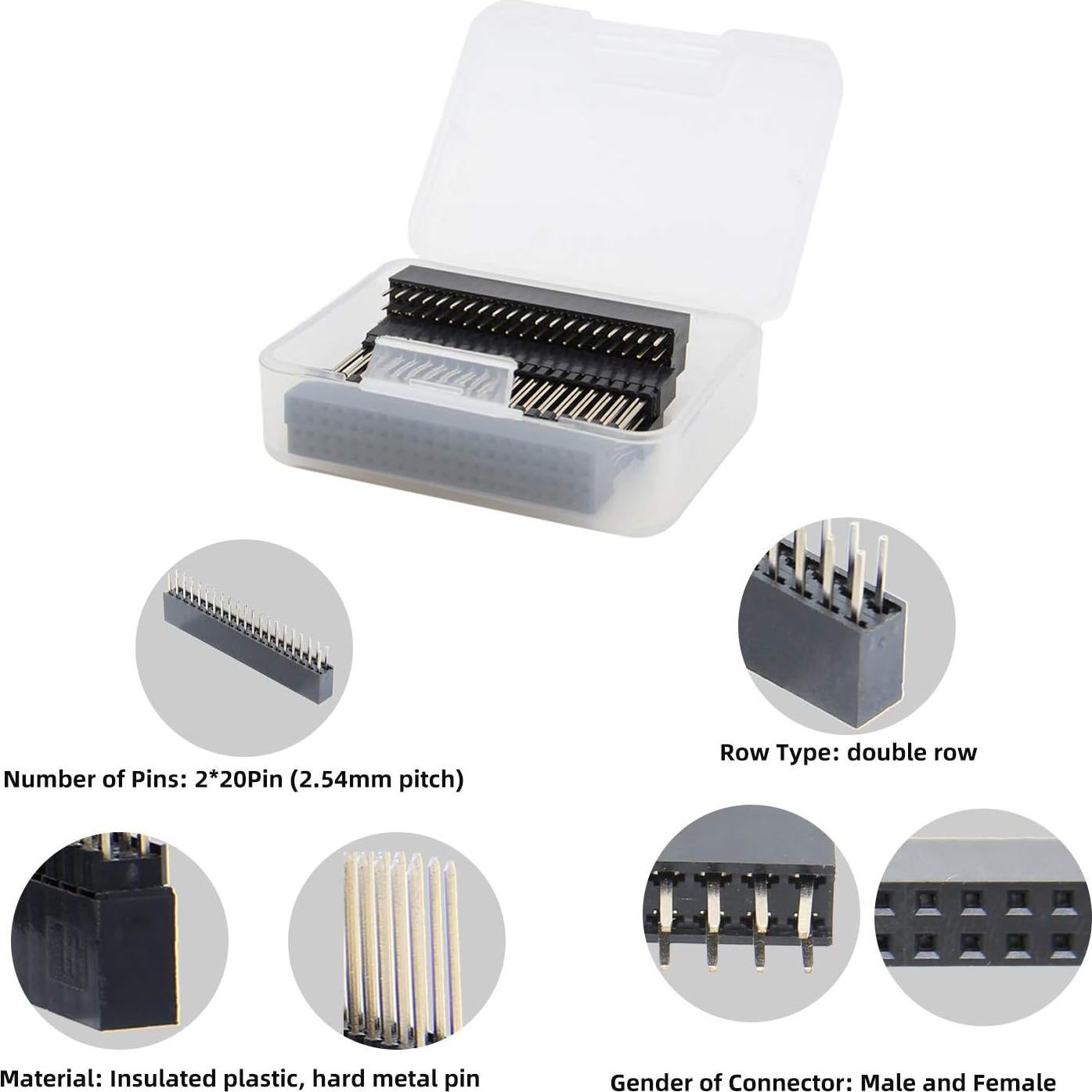 Kit de encabezado apilable 2x20 Geekworm para Raspberry Pi