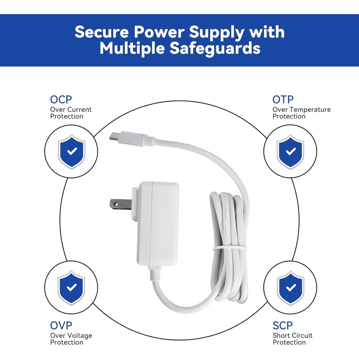 Fuente de Alimentación USB-C 27W SunFounder para Raspberry Pi 5