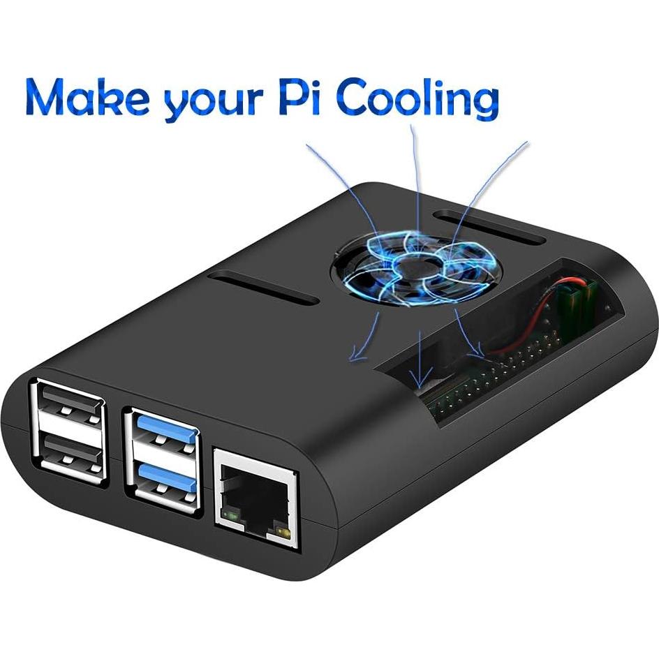 Caja Raspberry Pi 4 MazerPi con Ventilador y Disipador