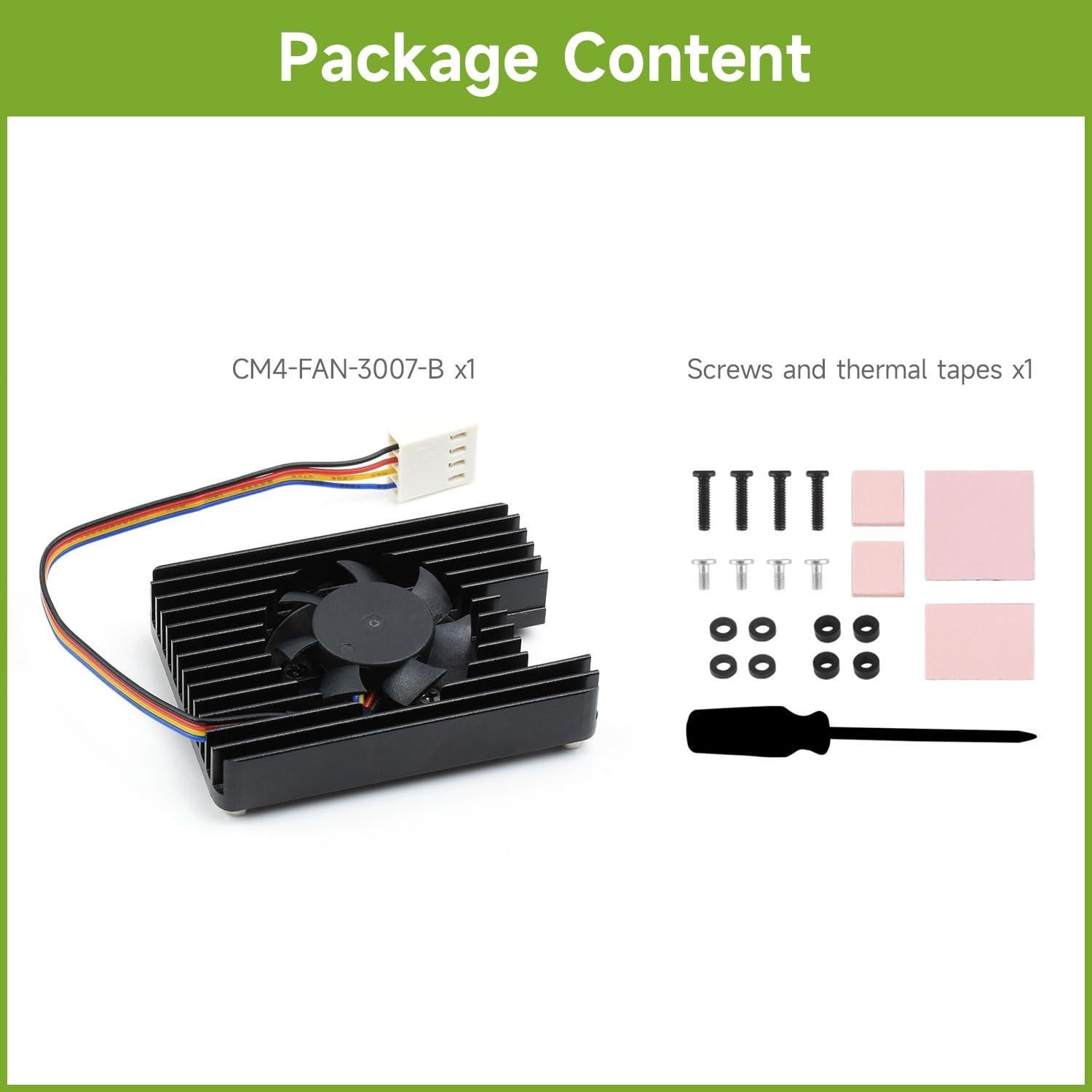 Ventilador de Refrigeración Waveshare FAN-3007-B para Raspberry Pi CM4