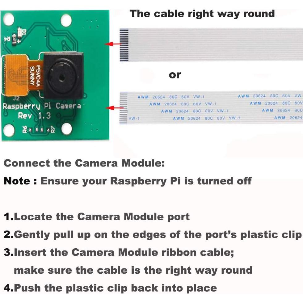Cámara Mini DORHEA 5MP 1080p para Raspberry Pi A/B/2/3/4