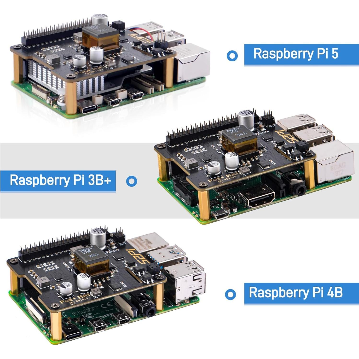 HAT PoE+ GeeekPi P30 con enfriador activo para Raspberry Pi 5