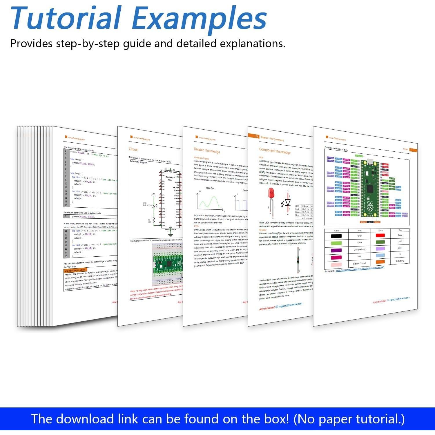 Placa de Desarrollo FREENOVE Raspberry Pi Pico 2 con Encabezado Pre-soldado
