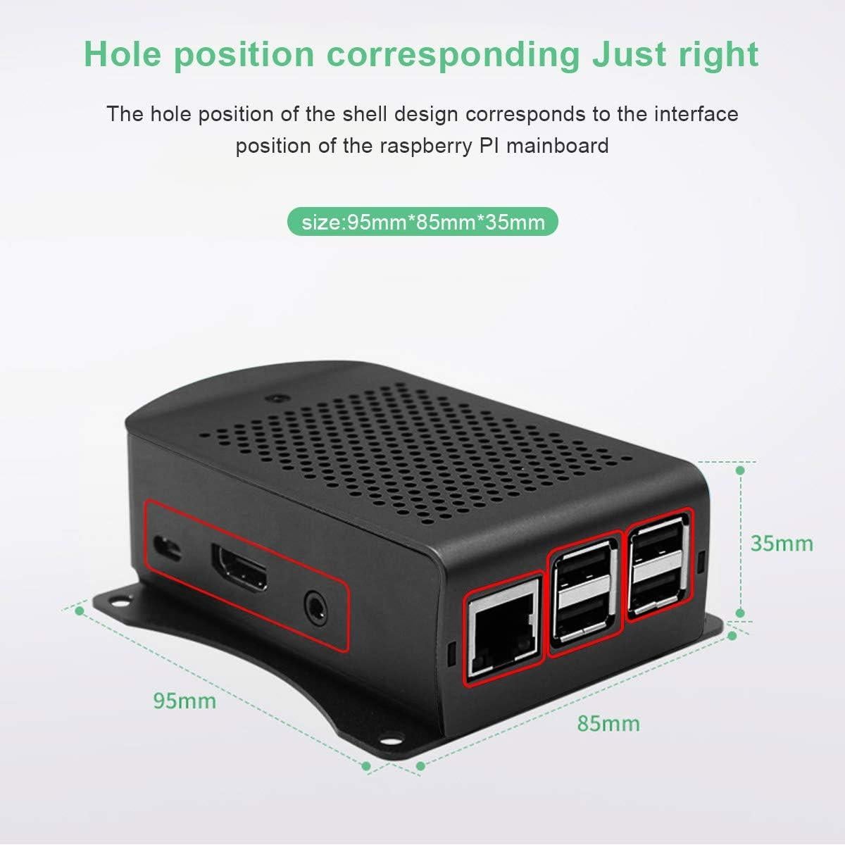 Funda de Aluminio con Ventilador MakerFocus para Raspberry Pi 3B+