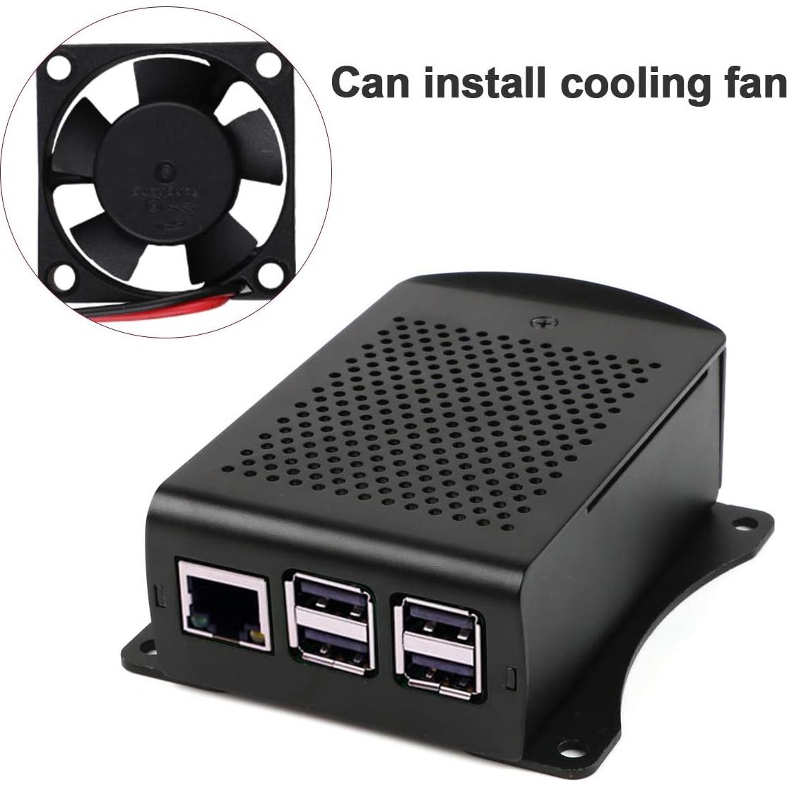 Funda de Aluminio con Ventilador MakerFocus para Raspberry Pi 3B+