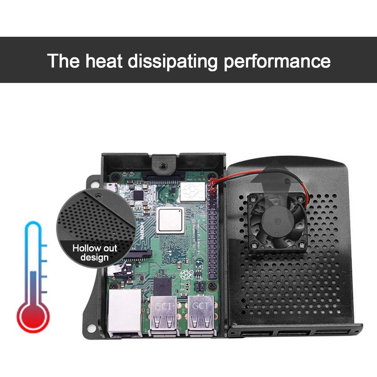 Funda de Aluminio con Ventilador MakerFocus para Raspberry Pi 3B+