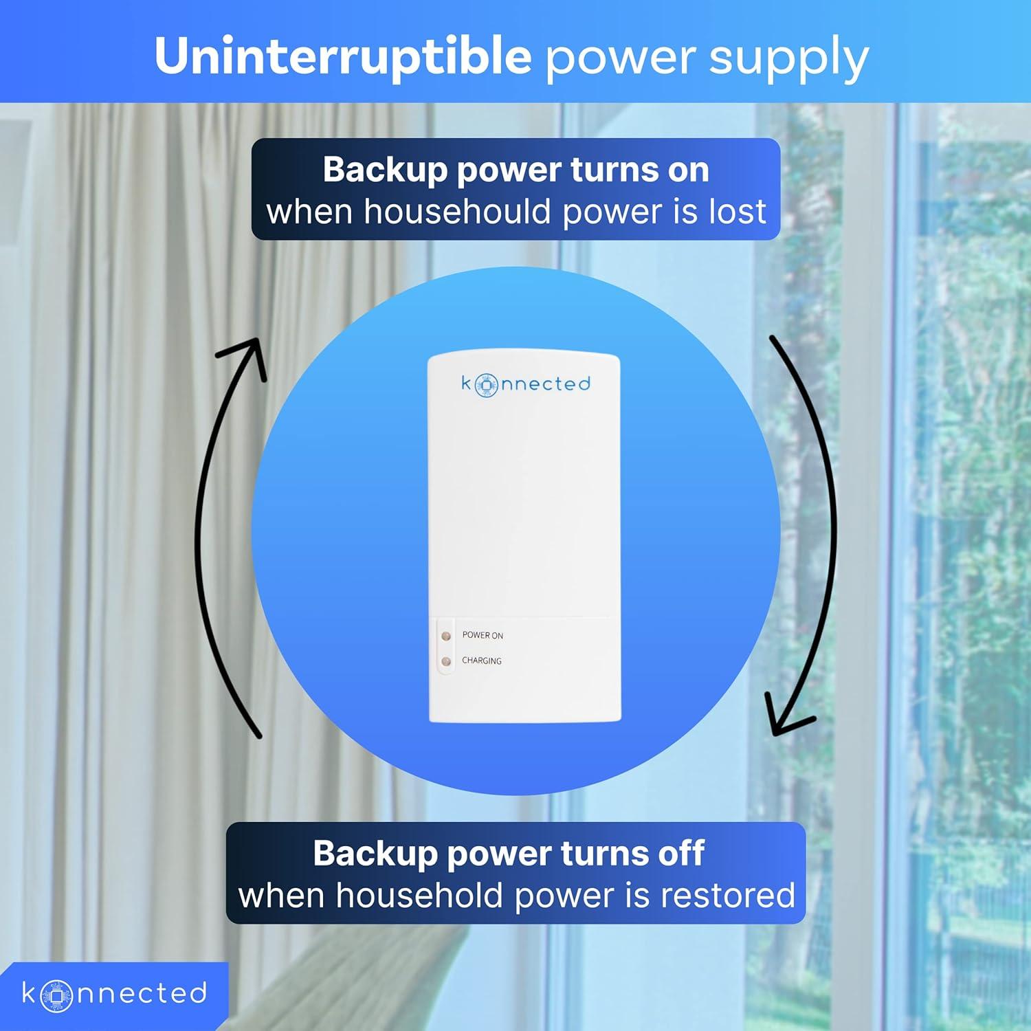 Batería de Respaldo UPS Konnected 7800mAh 12V DC