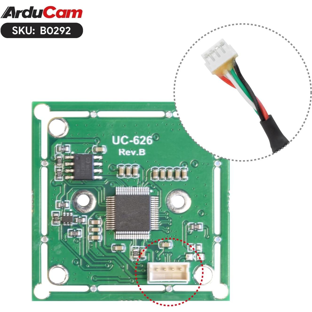 Cámara USB 4K Arducam IMX219 8MP Autofoco con Micrófono