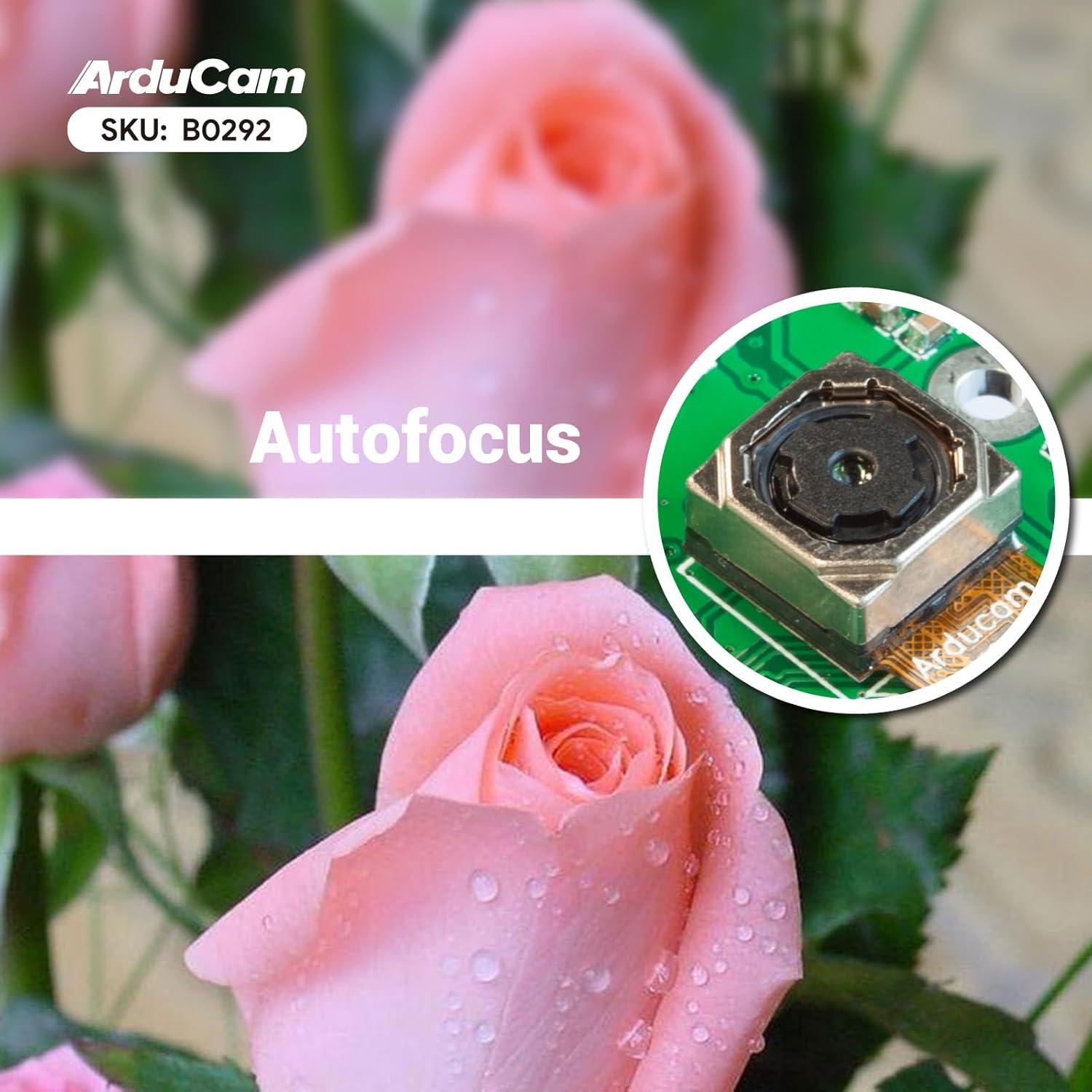 Cámara USB 4K Arducam IMX219 8MP Autofoco con Micrófono