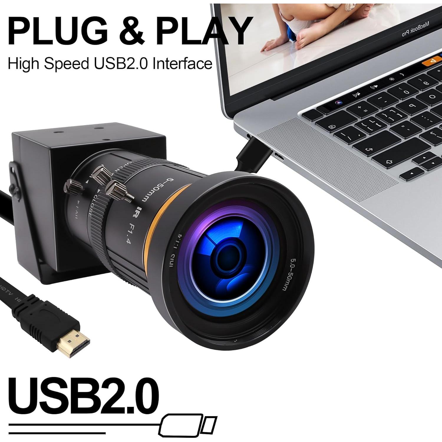 Cámara USB 4K ALPCAM con Zoom 10X y Salida HDMI