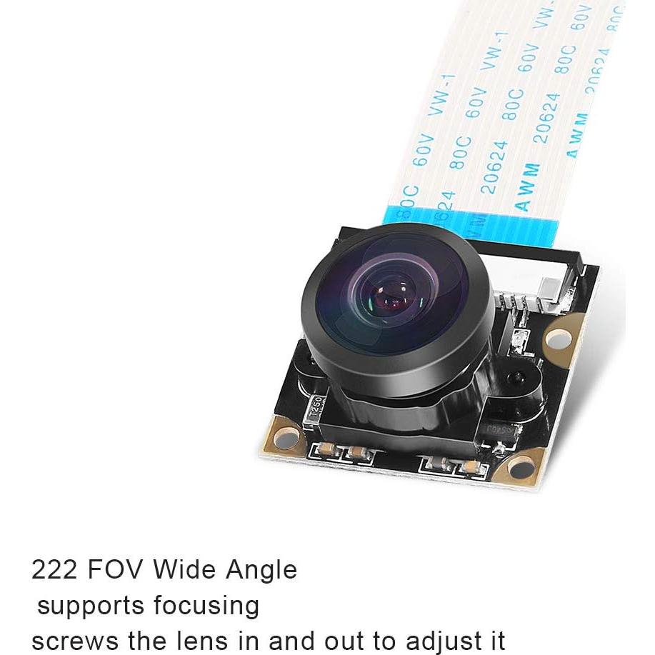 Cámara Fisheye Infrarroja 5MP DORHEA para Raspberry Pi 4B