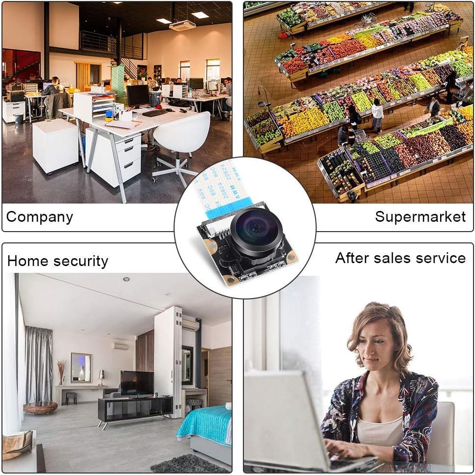 Cámara Fisheye Infrarroja 5MP DORHEA para Raspberry Pi 4B