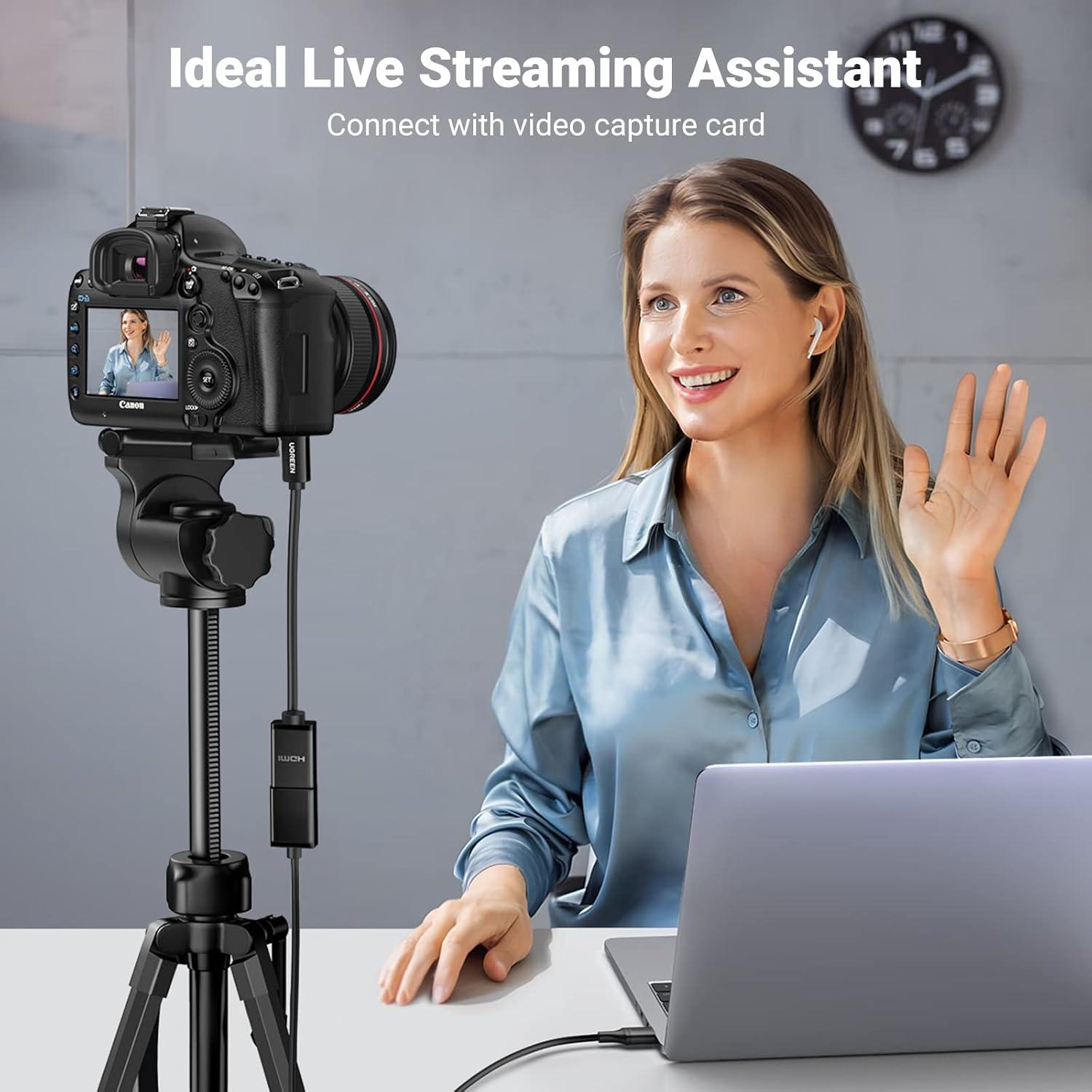 Adaptador Micro HDMI a HDMI UGREEN 4K 60Hz 20cm Alta Velocidad