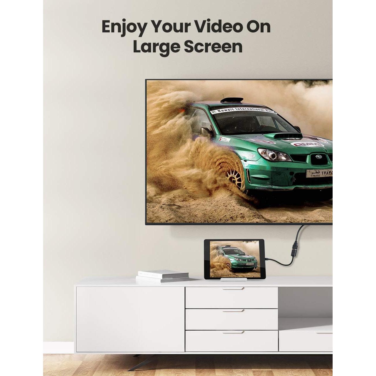 Adaptador Micro HDMI a HDMI UGREEN 4K 60Hz 20cm Alta Velocidad