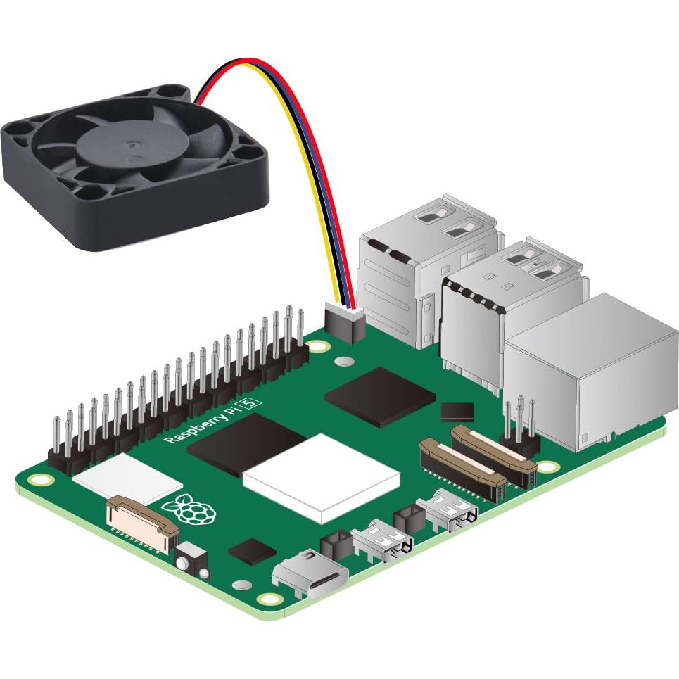 Ventiladores de Enfriamiento PWM GeeekPi 2-Pack 40x40mm para Raspberry Pi 5